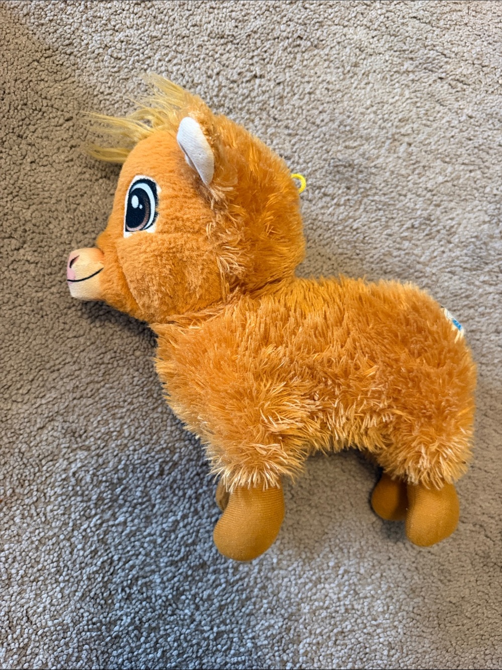 Orange Plush Alpaca Stuffed Animal Toy - Soft Cuddle Buddy